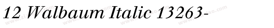 12 Walbaum Italic 13263字体转换